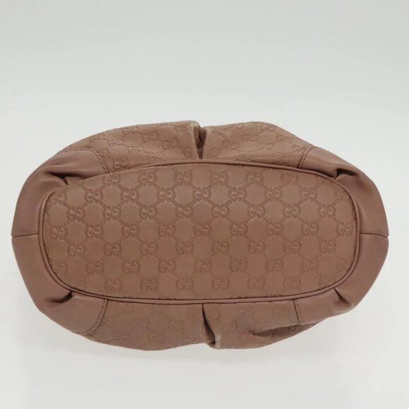 GUCCI GG Canvas Guccissima Hand Bag Leather Pink - Picture 6 of 15
